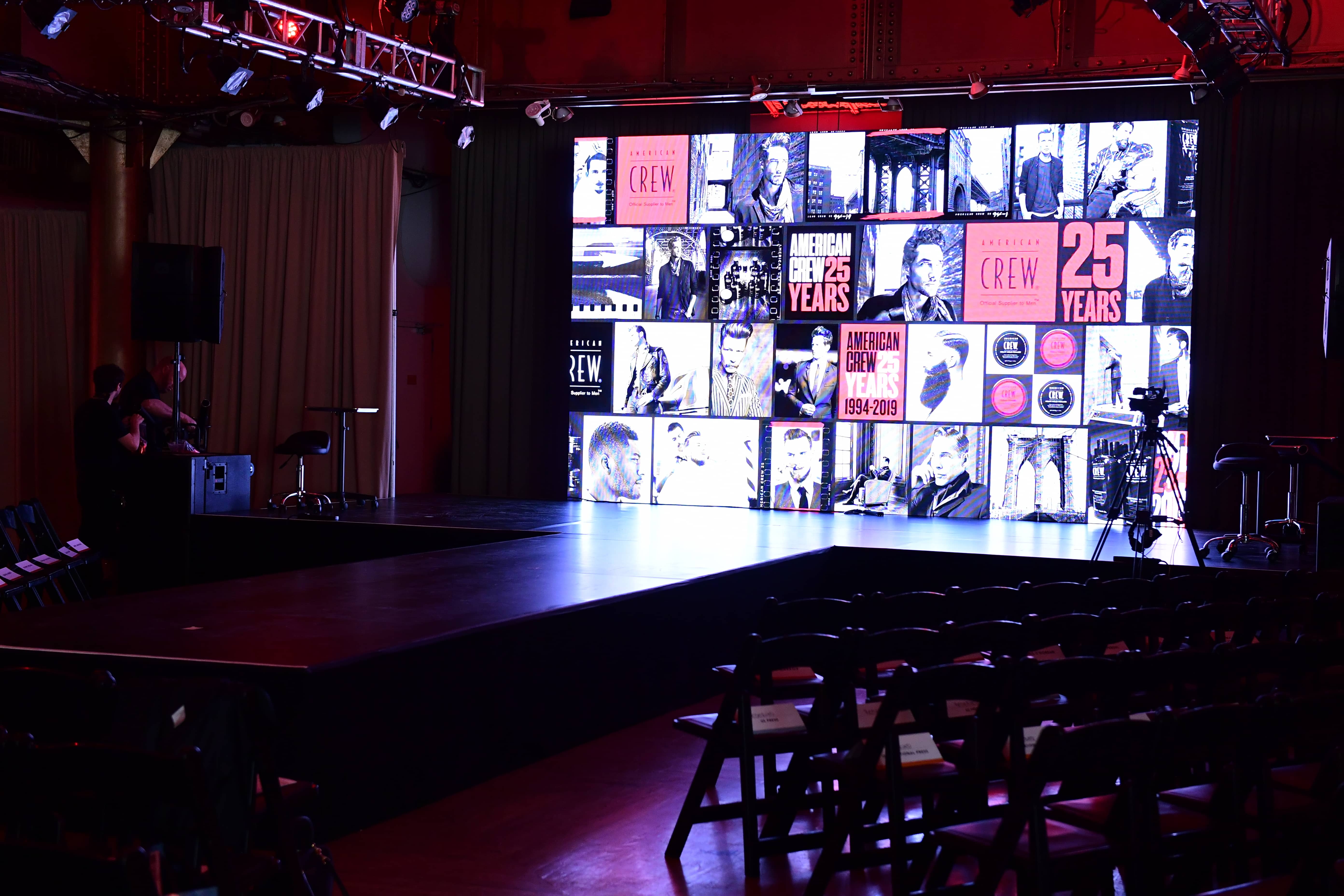 Fashion show setup | American Crew Anniversary