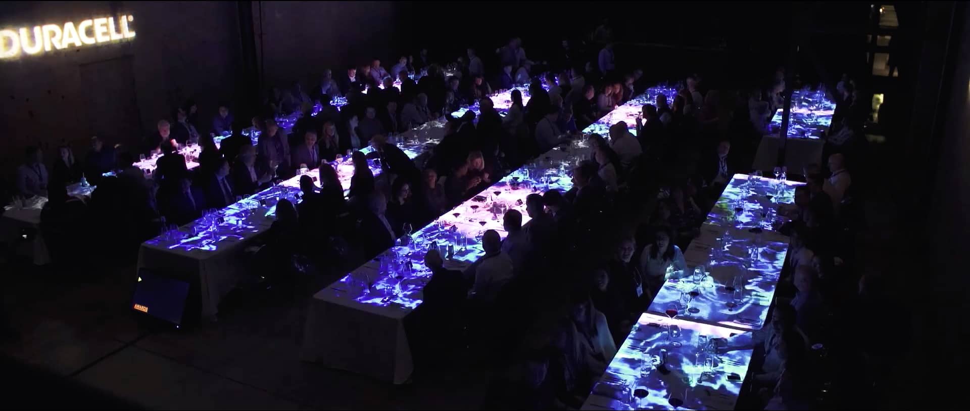 Duracell Video Mapping Projection Dinner